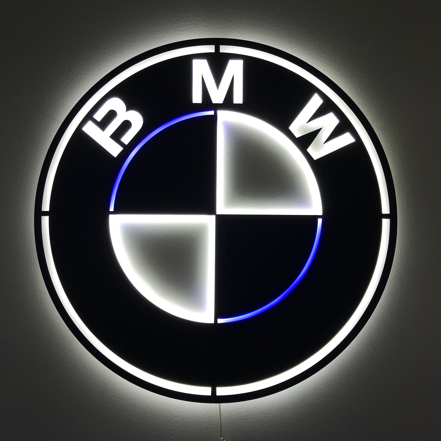 BMW Metal Logo Led Car Wall Art