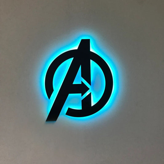 Avengers Wall Art – RGB LED Superhero Metal Wall Decor