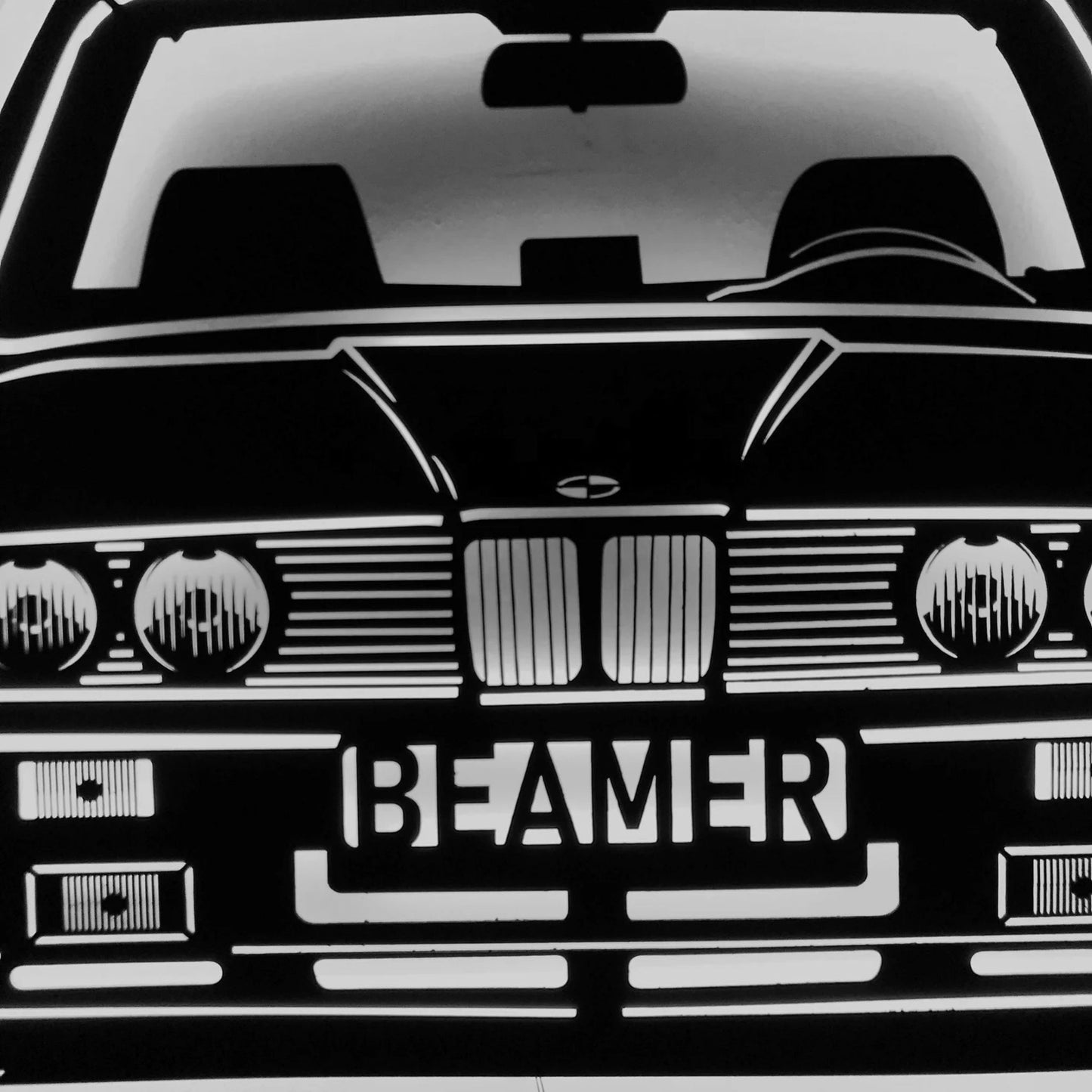 BMW E30 Wall Art – LED Metal Car Decor