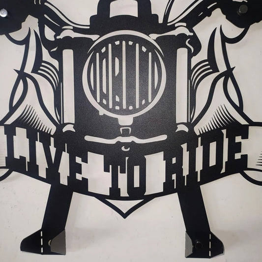 Custom Metal Wall Art Decor - Motorcycle Helmet Holder