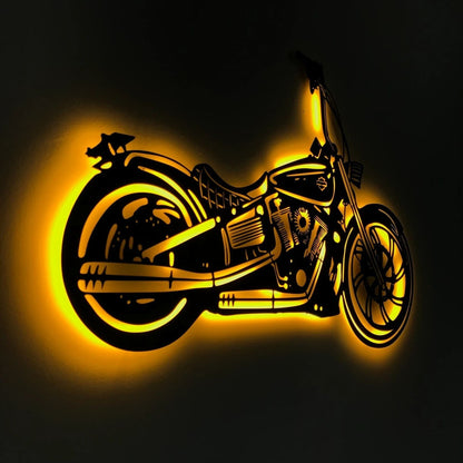 3D Motorcycle Metal Wall Art Decor - Cafe Racer Wall Art