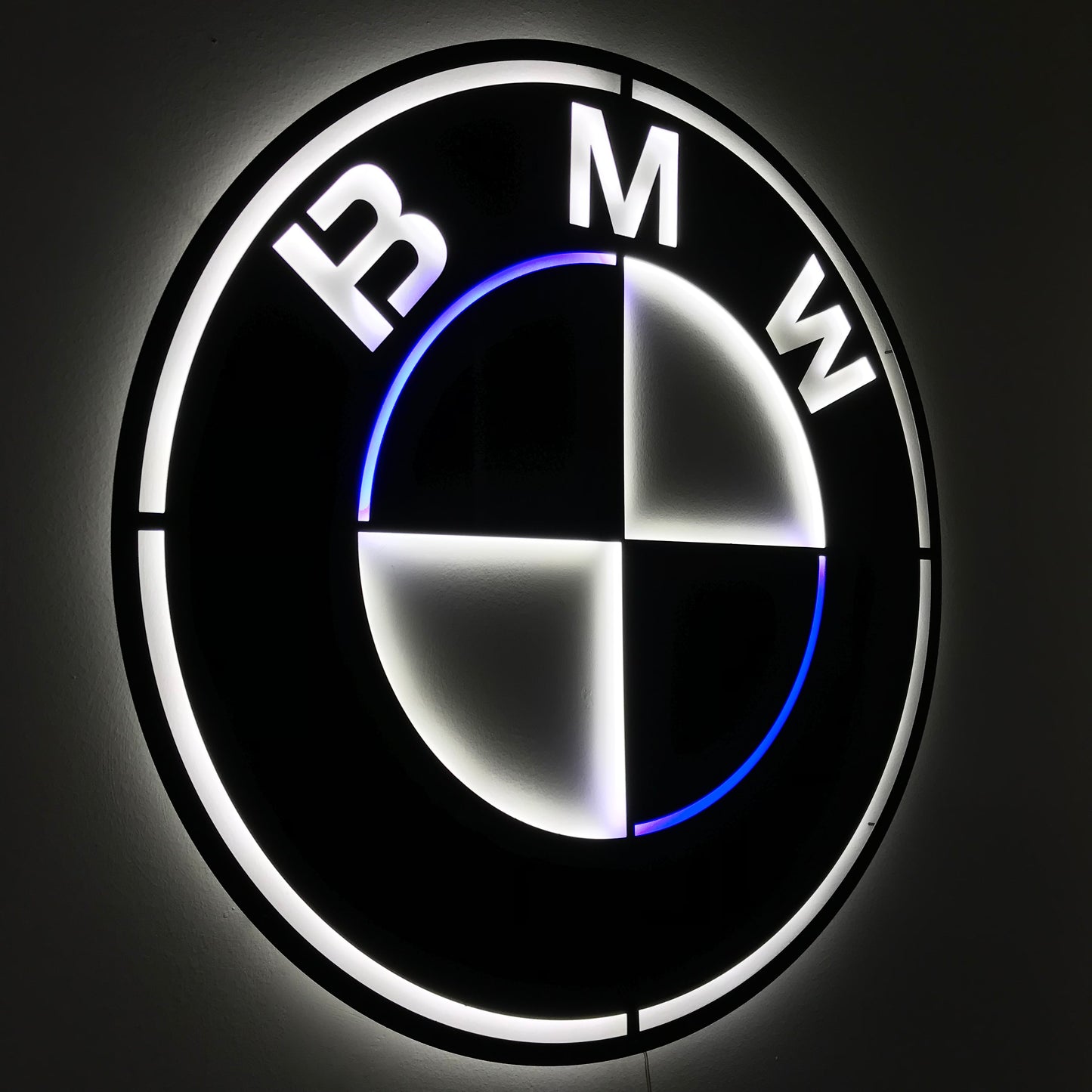 BMW Metal Logo Led Car Wall Art