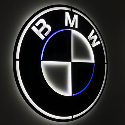 BMW Metal Logo Led Car Wall Art