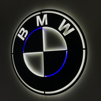 BMW Metal Logo Led Car Wall Art