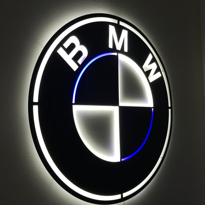 BMW Metal Logo Led Car Wall Art