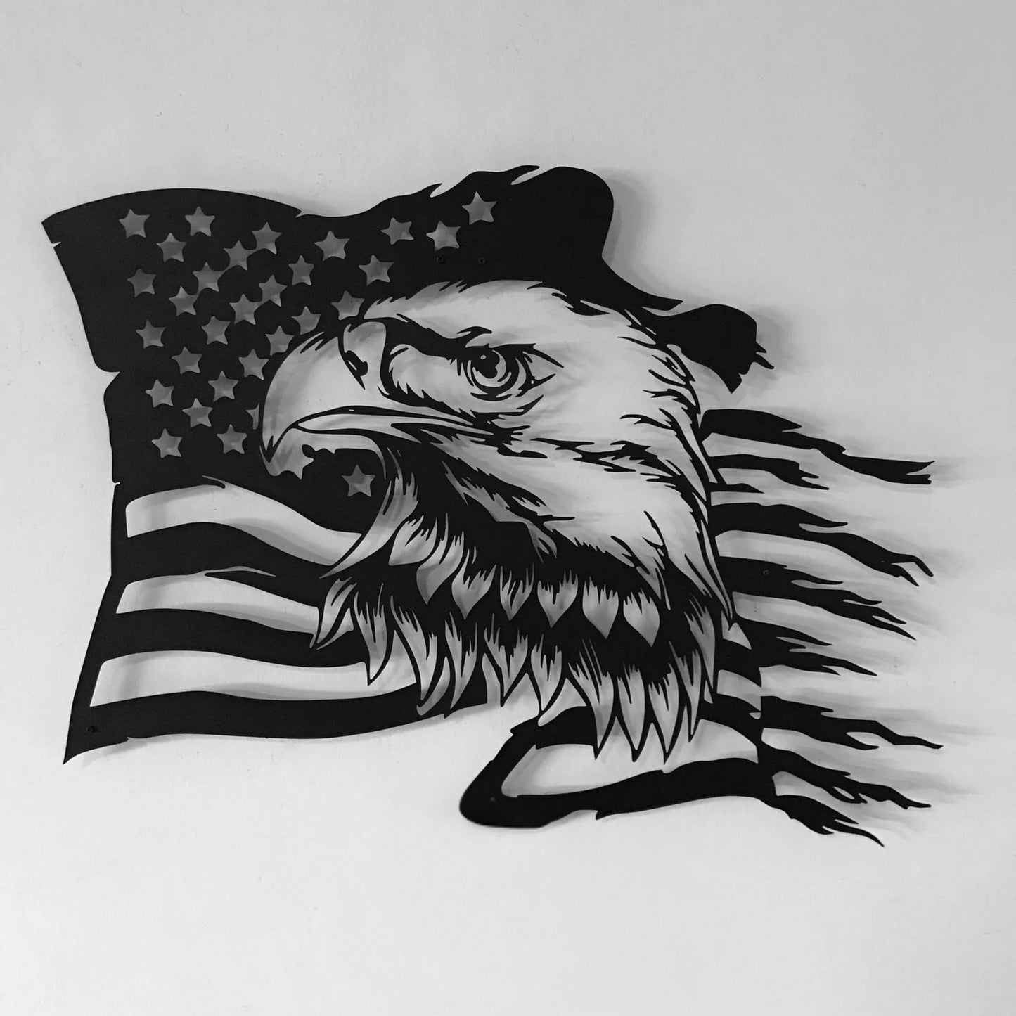 American Eagle Wall Art – USA Flag LED Metal Wall Decor