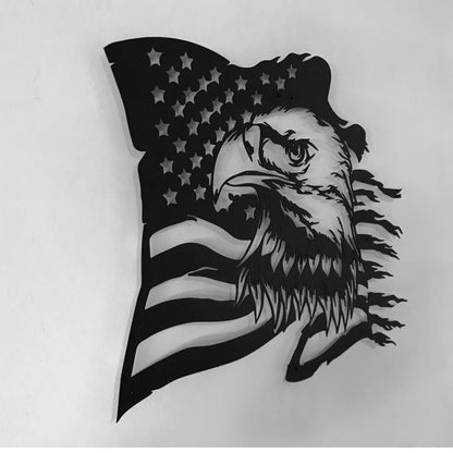 American Eagle Wall Art – USA Flag LED Metal Wall Decor