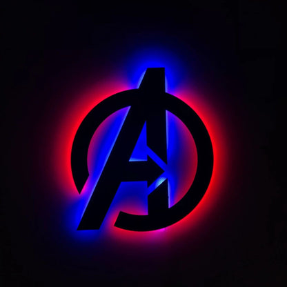 Avengers Wall Art – RGB LED Superhero Metal Wall Decor