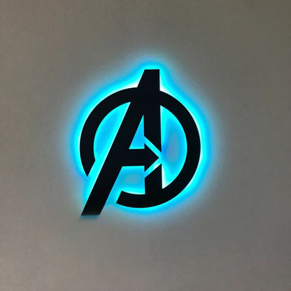 Avengers Wall Art – RGB LED Superhero Metal Wall Decor