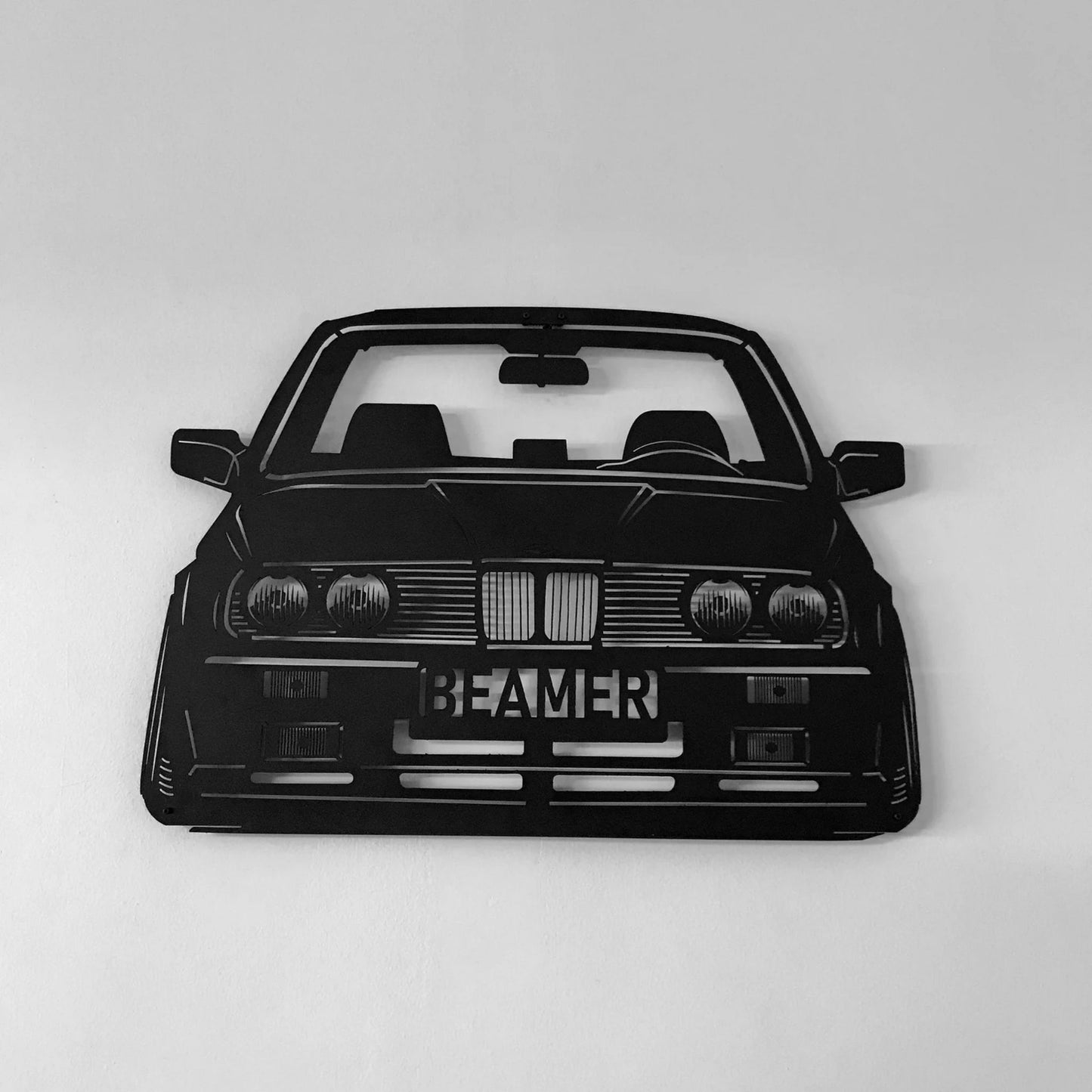 BMW E30 Wall Art – LED Metal Car Decor