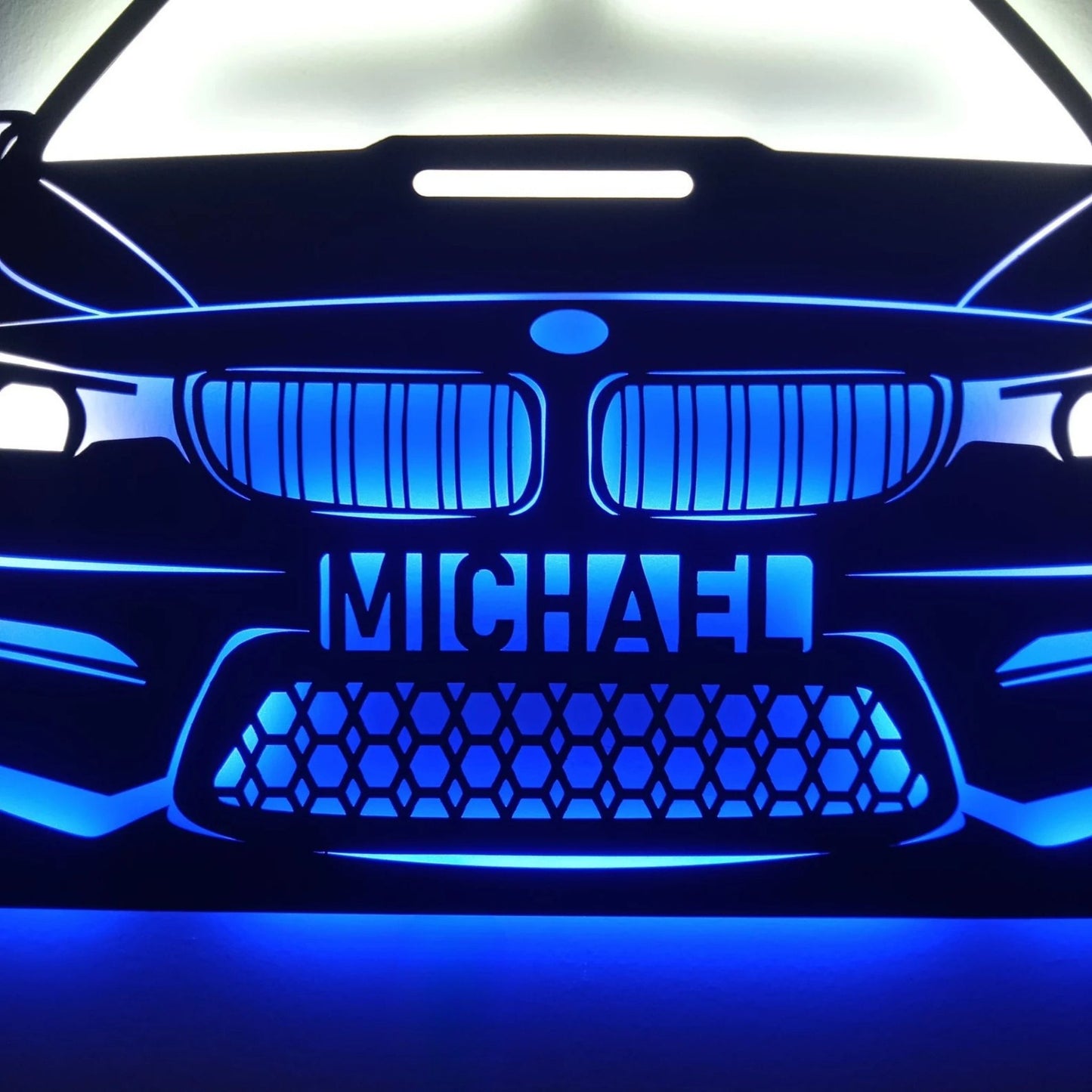BMW M4 Wall Art – Custom LED Metal Car Decor