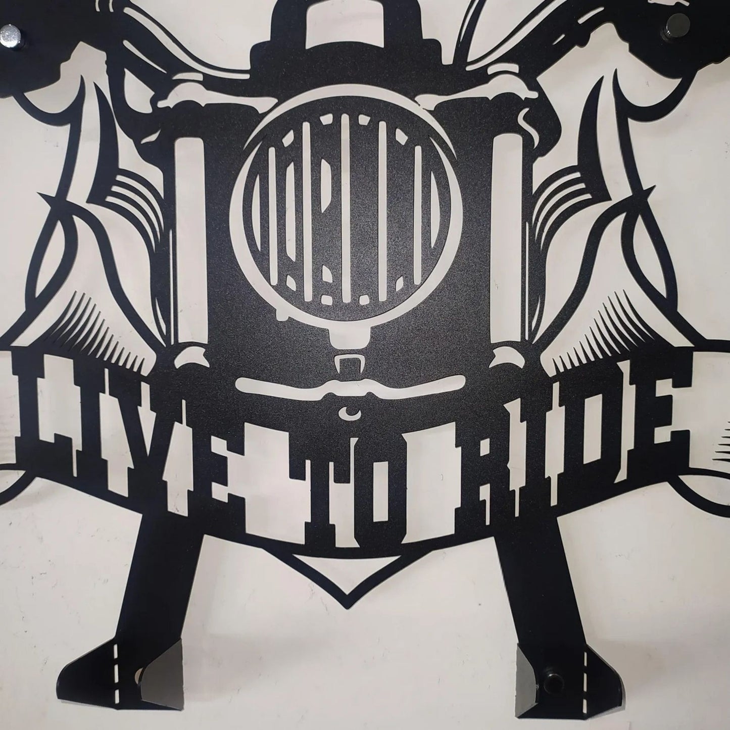 Custom Metal Wall Art Decor - Motorcycle Helmet Holder