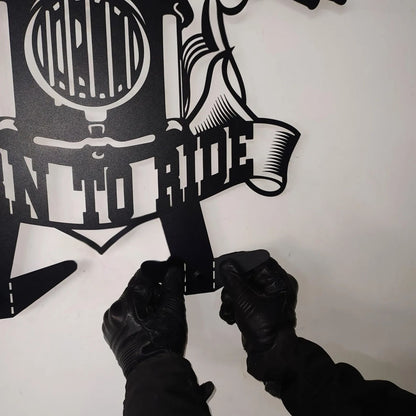 Custom Metal Wall Art Decor - Motorcycle Helmet Holder
