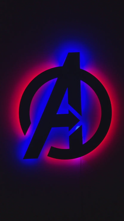 Avengers Wall Art – RGB LED Superhero Metal Wall Decor