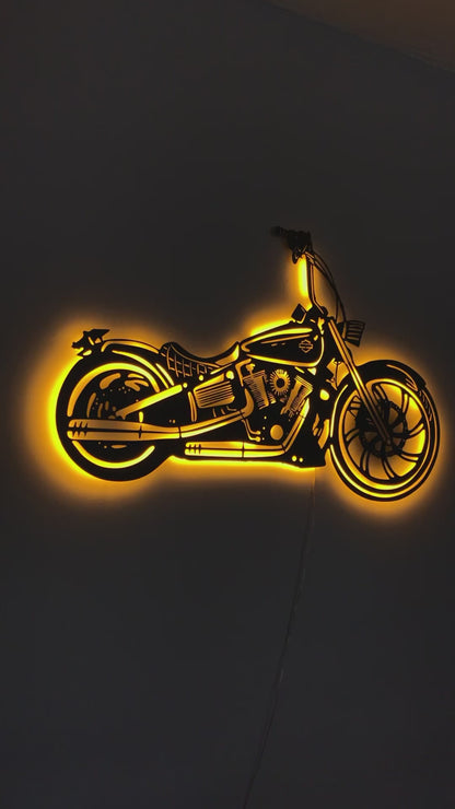 3D Motorcycle Metal Wall Art Decor - Cafe Racer Wall Art